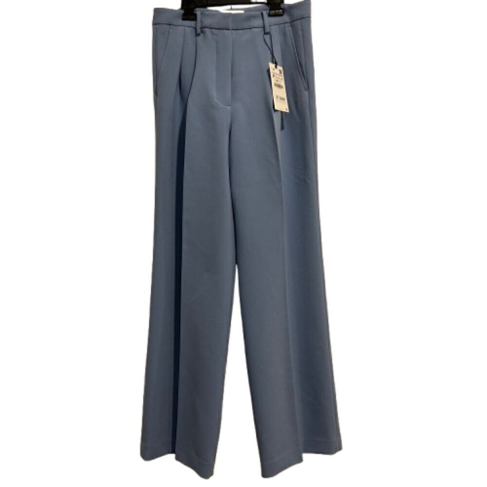 Zara Wide Leg Pants in Slate Blue